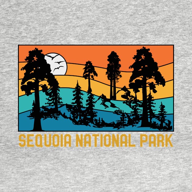 Vintage Sequoia National Park Souvenir Retro Sequoia Tree by mrsmitful01